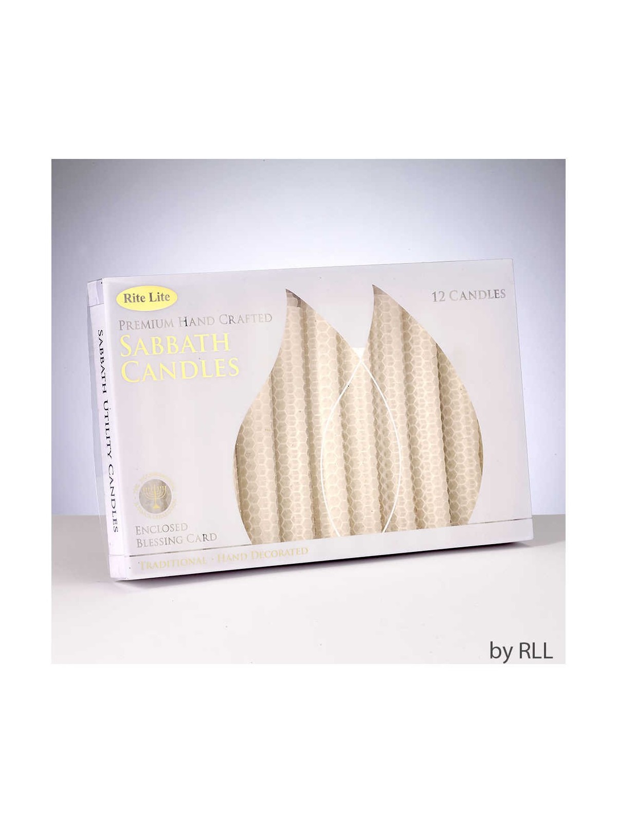 Premium White Beeswax Shabbat Candles | Shabbat Candles & Oil | Judaic